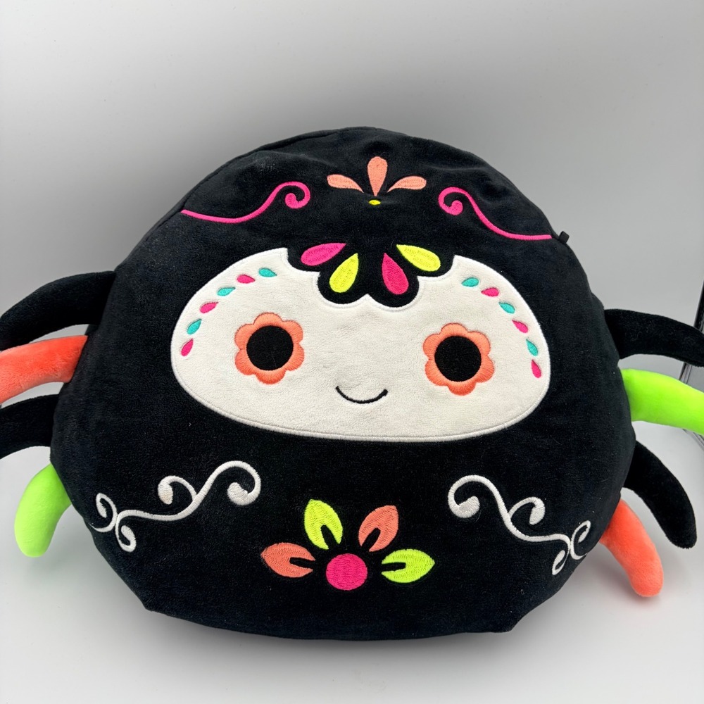 Kellytoy Squishmallows Gjemail Day of the Dead Spider Plush Toy Sugar Skull